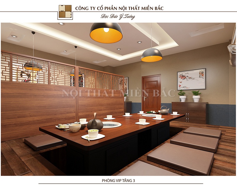 Mẫu thiết kế nhà hàng kiểu Nhật cao cấp - tầng 3 view3